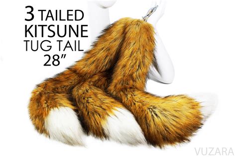 butt olug tail|3 Tailed Kitsune Custom Tails 